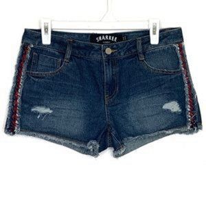 H:CONNECT Women Sharkee Denim Shorts Distressed